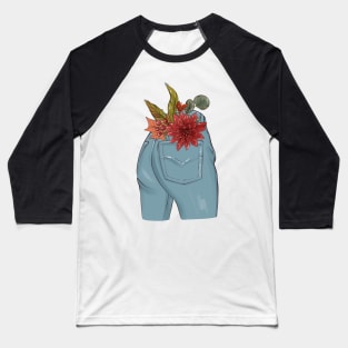 Flower jeans Baseball T-Shirt